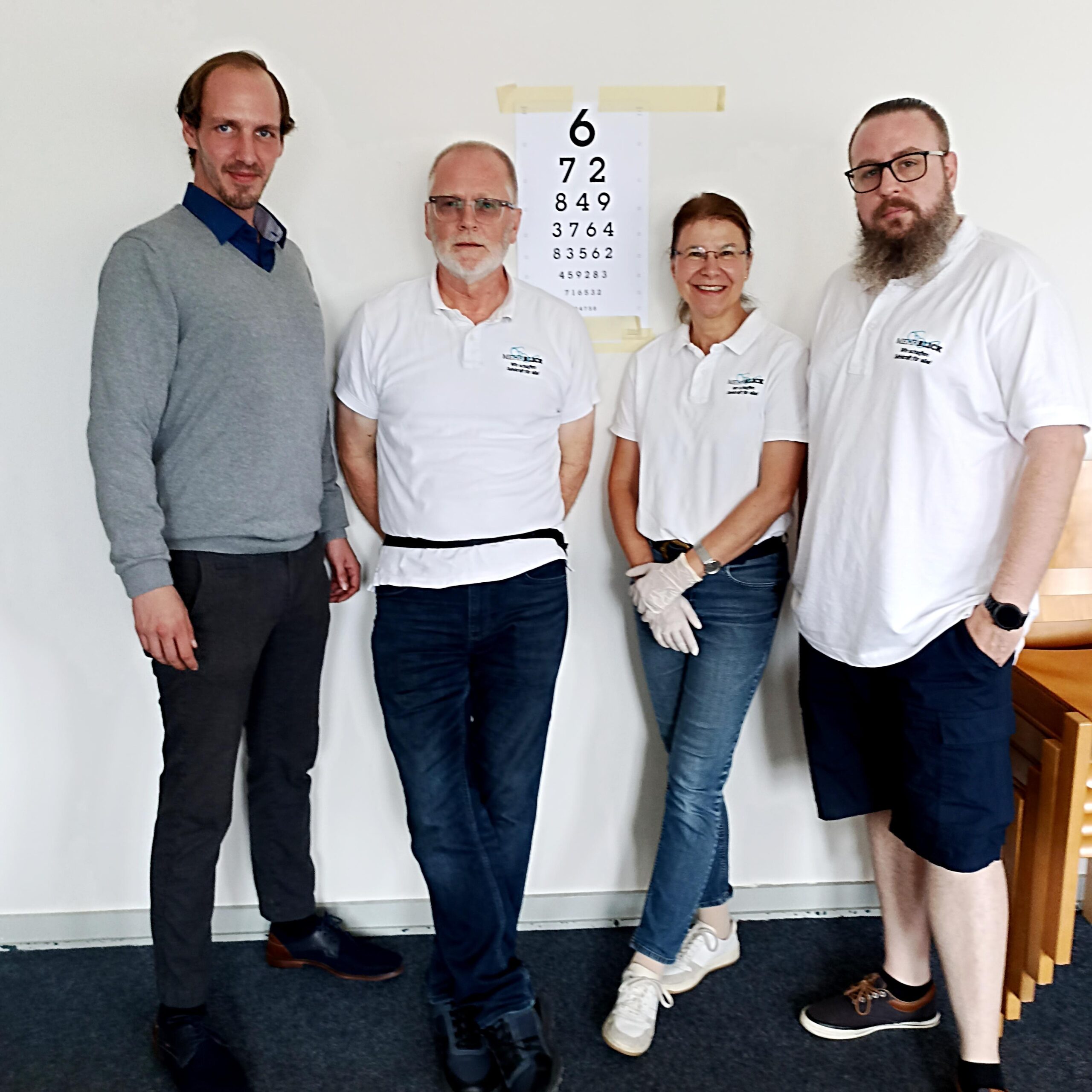 MEHRBLICK-Team mit Max Hinz von der Bahnhofsmission Elmshorn